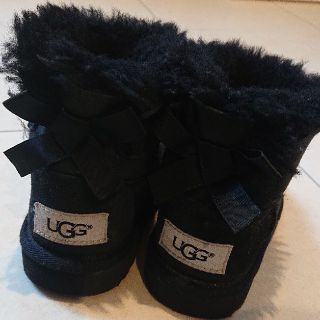 アグ(UGG)のUGG BAILEYMINI BOW 14,5cm ブラック(ブーツ)