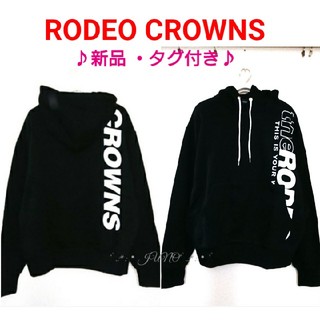 ロデオクラウンズ(RODEO CROWNS)のラインロゴビッグPK♡RODEO CROWNS ロデオクラウンズ 新品 タグ付き(パーカー)