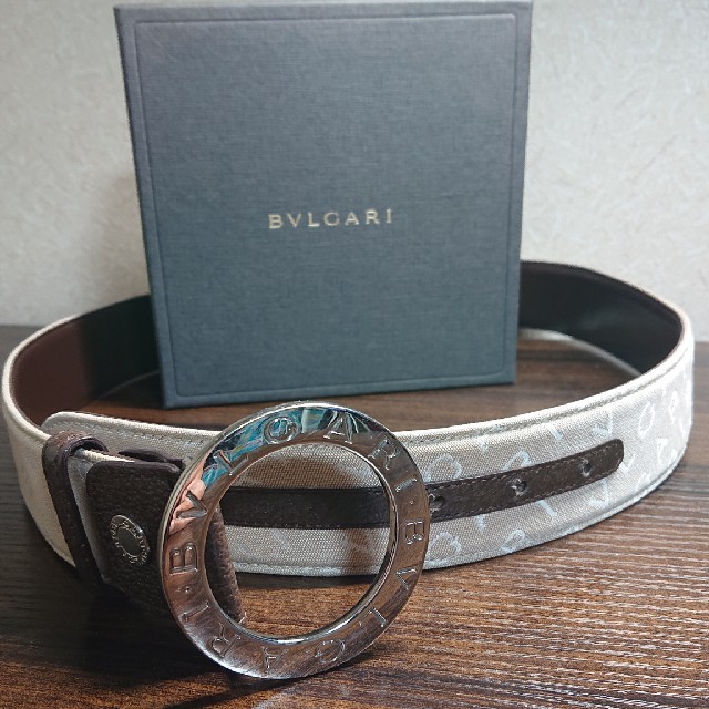 BVLGARI ベージュ バックルベルト