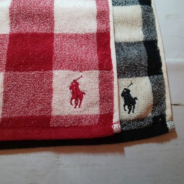 POLO RALPH LAUREN(ポロラルフローレン)のラルフローレン  タオルハンカチ 新品 2枚セット レディースのファッション小物(ハンカチ)の商品写真