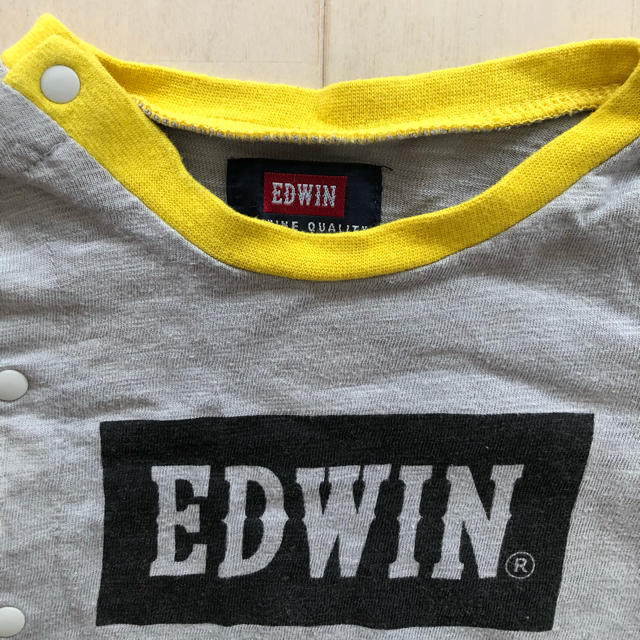 EDWIN(エドウィン)の最終値下げ　EDWIN 長袖ロンパース　70 キッズ/ベビー/マタニティのベビー服(~85cm)(ロンパース)の商品写真