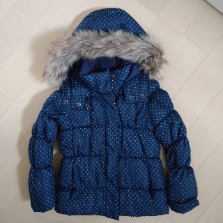 ギャップキッズ(GAP Kids)のGap Kids ブルーに白ドット柄のダウンジャケット 110(コート)