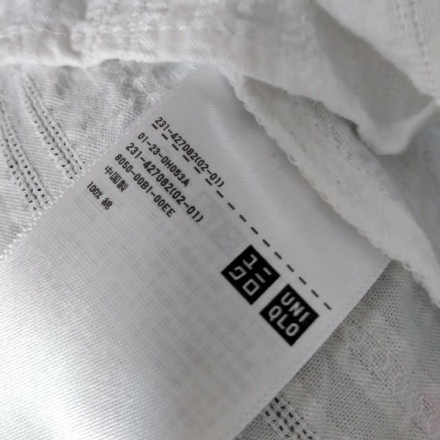 UNIQLO(ユニクロ)のハチ様専用❗ユニクロ■コットンドビーギャザーブラウス レディースのトップス(シャツ/ブラウス(長袖/七分))の商品写真