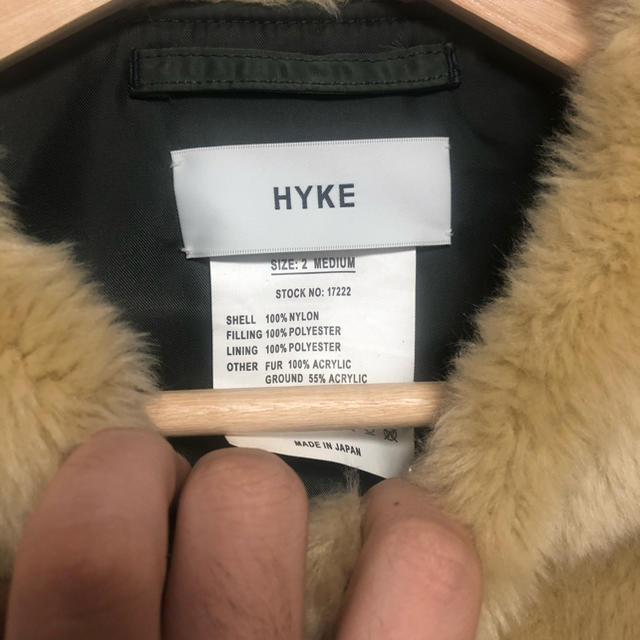 美品です! 2019AW HYKE ボア フライトジャケット MA1 3