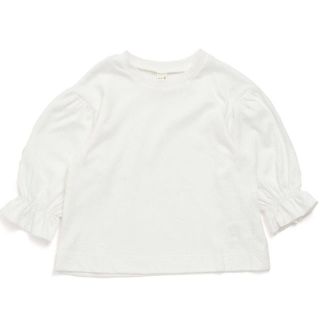 プティマイン(petit main)のapres les cours(アプレレクール) キャンディースリーブTシャツ白(Tシャツ/カットソー)