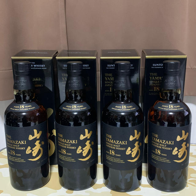 酒サントリー 山崎18年 4本 新品・未開封