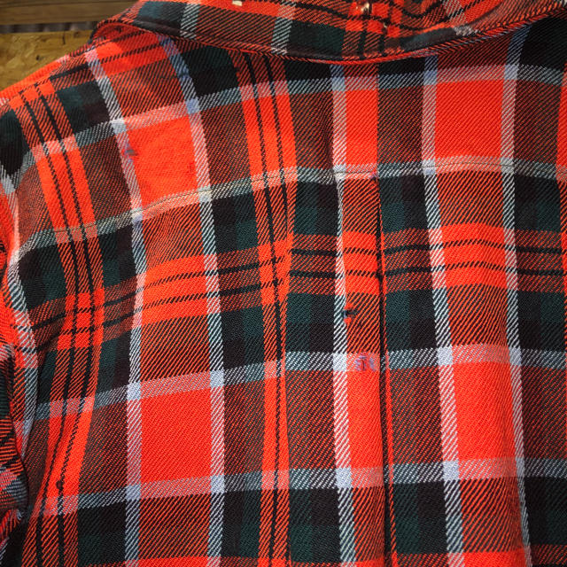 50's Print flannel shirts s-2026アメリカ