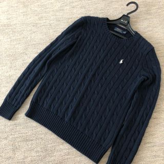 ポロラルフローレン(POLO RALPH LAUREN)のラルフローレン★ケーブルニット★ネイビー美品(ニット/セーター)