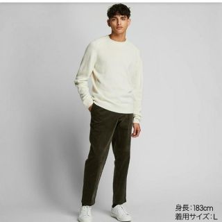 ユニクロ(UNIQLO)のUNIQLOユニクロEZYアンクルパンツグリーンS人気カーキコーデュロイ(スラックス)