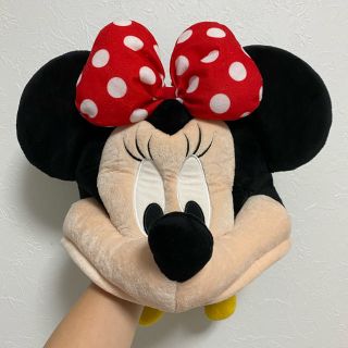 ディズニー(Disney)の★美品★ミニーマウス　かぶりもの　帽子(キャラクターグッズ)