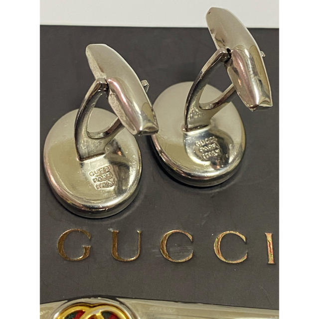 Gucci(グッチ)の超希少！！【GUCCI    GG  シェリー　カフス&タイピンセット！！】 メンズのファッション小物(ネクタイピン)の商品写真