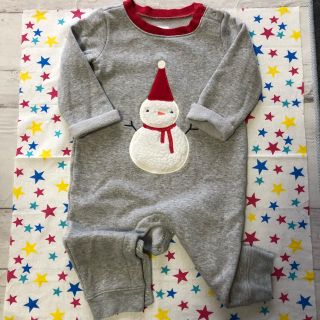 ベビーギャップ(babyGAP)の【SALE❤】長袖ロンパース  裏起毛  70センチ  BABYGAP(ロンパース)