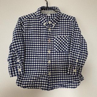 ムジルシリョウヒン(MUJI (無印良品))の良品計画　ギンガムチェックシャツ　90(Tシャツ/カットソー)