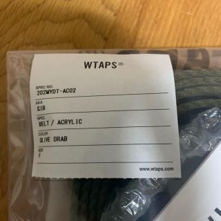 wtaps GIB BELT ACRYLIC black ベルト GIP