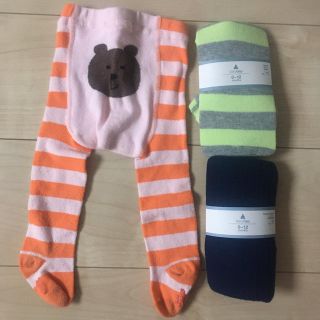 ベビーギャップ(babyGAP)のbabyGapタイツオレンジボーダーのみ(靴下/タイツ)