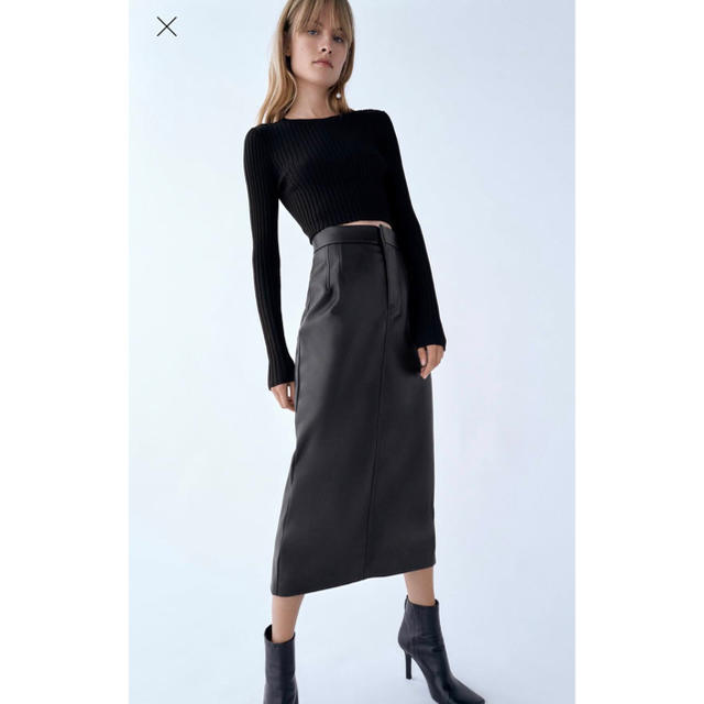 ZARA(ザラ)のZARA レザー風スカート　XS レディースのスカート(ロングスカート)の商品写真