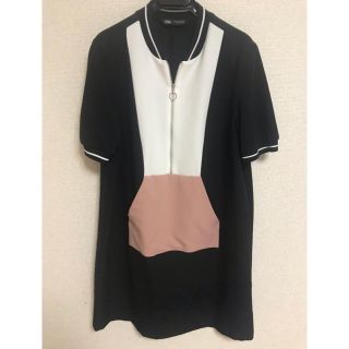 ザラ(ZARA)のZARA ジップアップワンピース(ミニワンピース)