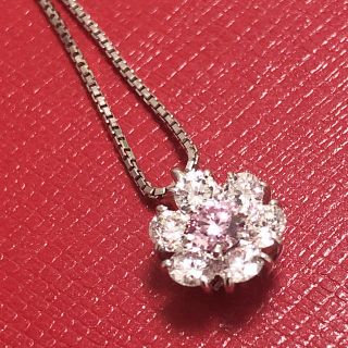 新品 ピンクダイヤモンド ダイヤモンド ネックレス 0.088ct Pt