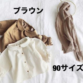 プティマイン(petit main)の韓国子供服　ブラウス　90サイズ(ブラウス)