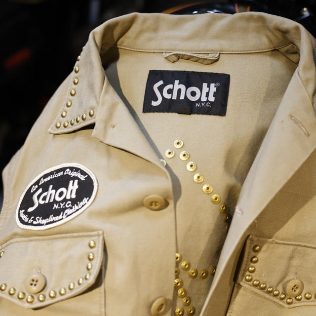 schott(ショット)のnarachan専用Schott 限定 TC ワークシャツ スタッズカスタム メンズのジャケット/アウター(ブルゾン)の商品写真