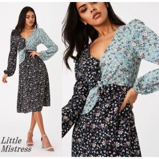 エイソス(asos)の最終セール★ 新品 リトルミストレス 小花柄 ロング ワンピース S～M UK8(ロングワンピース/マキシワンピース)