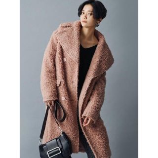 エモダ(EMODA)の新品　emoda ビッグカラーボアコート(ロングコート)