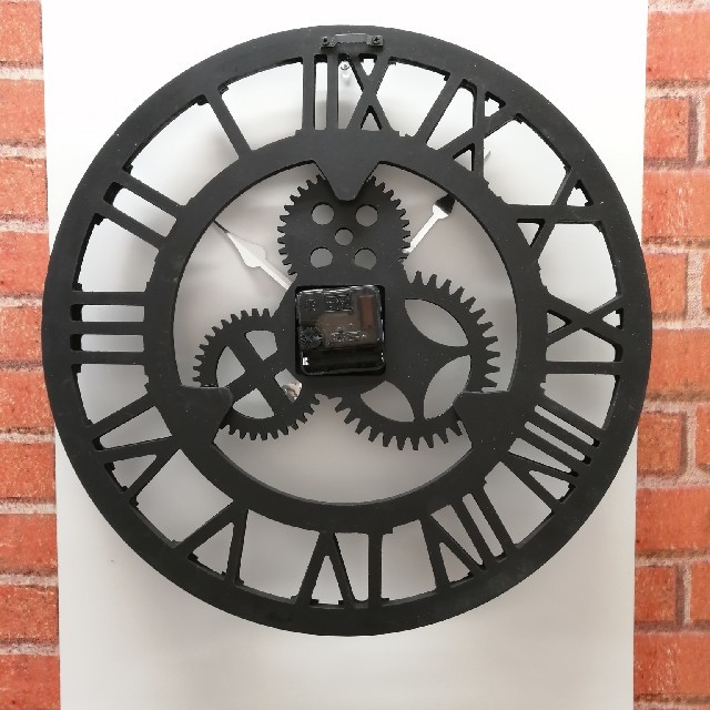 歯車　壁掛け時計　シルバー インテリア/住まい/日用品のインテリア小物(掛時計/柱時計)の商品写真