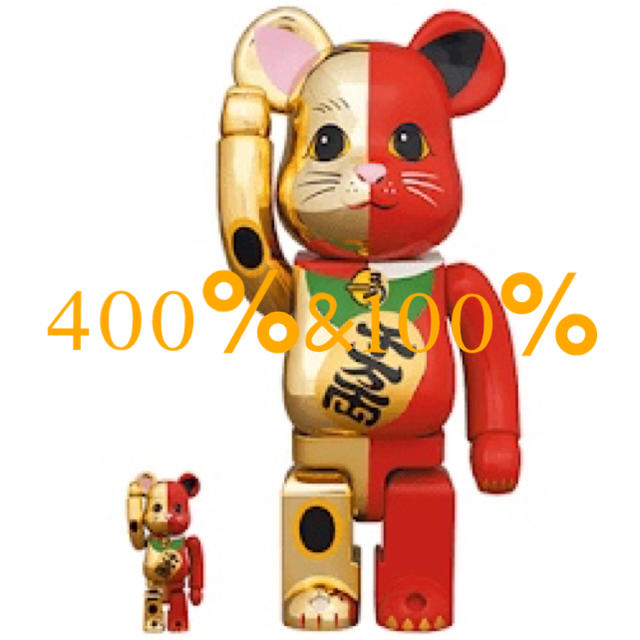 MEDICOM TOY - MEDICOM TOY BE@RBRICK 招き猫　金赤　400% 新品未開封