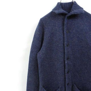 ナチュラルランドリー(NATURAL LAUNDRY)のナチュラルランドリーリブハイネック ウールニットカーディガン ポケット付(カーディガン)