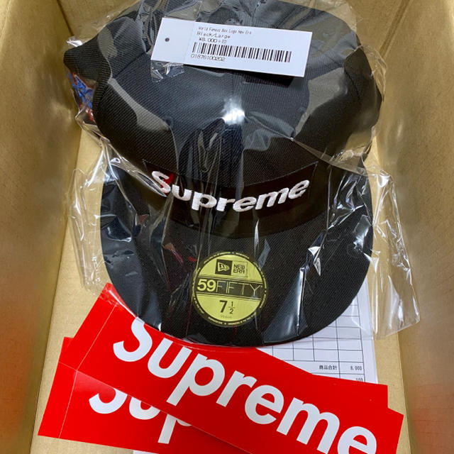 BlackブラックサイズSupreme World Famous Box Logo New Era 黒