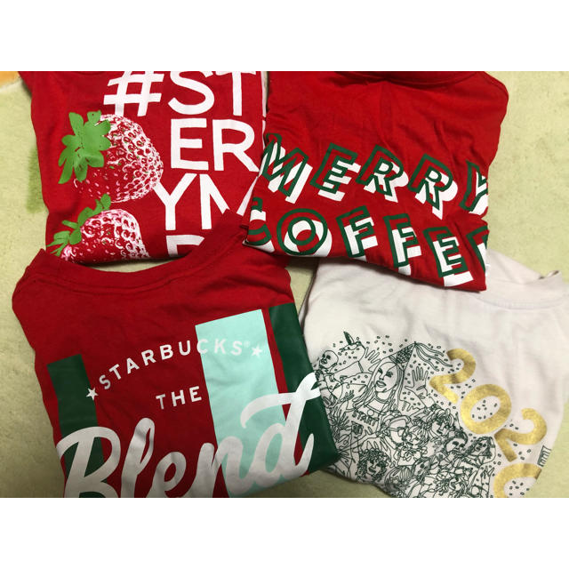 Starbucks Coffee(スターバックスコーヒー)の【エンジェル様専用】プロモーションTシャツ　4枚セット レディースのトップス(Tシャツ(半袖/袖なし))の商品写真