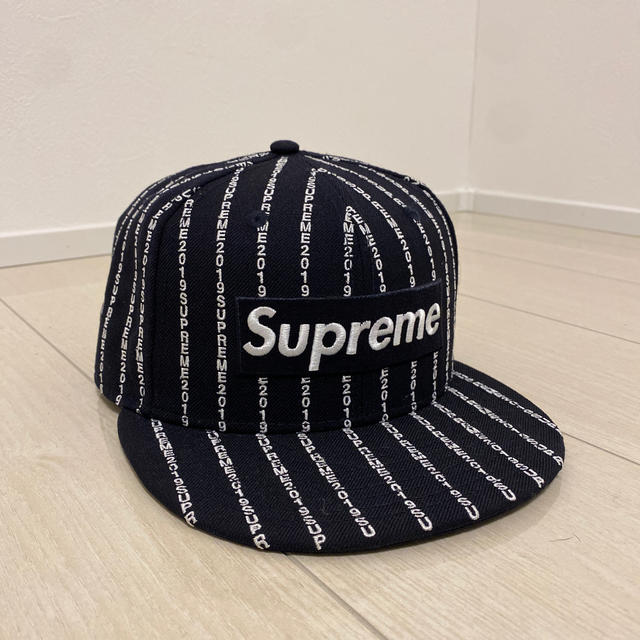 キャップsupreme new era box logo コラボキャップ　73/8