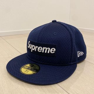 シュプリーム(Supreme)のsupreme new era mesh 7 3/8 navy(キャップ)