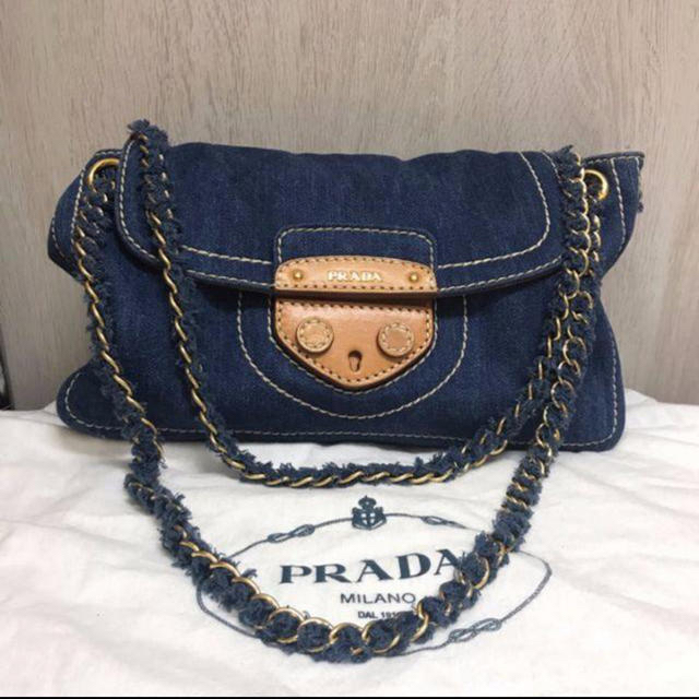 PRADA デニムショルダーバッグ　定価20万