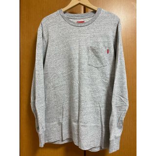 シュプリーム(Supreme)のsupreme L/S pocket tee ロンT グレー(Tシャツ/カットソー(七分/長袖))