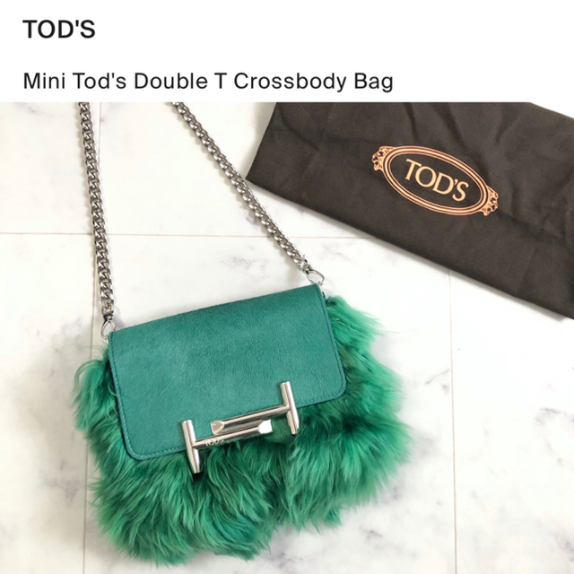 Tod’s ダブルT 極美品 リアルファー ショルダーバッグ