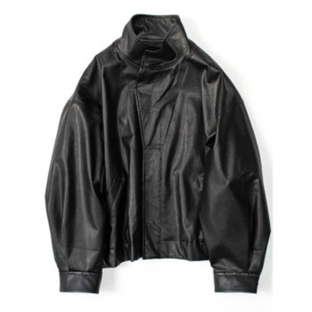 メンズstein OVER SLEEVE FAKE LEATHER JACKET