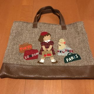 ファミリア(familiar)の【美品】　ファミリア　バッグ　ハリーツイード (レッスンバッグ)