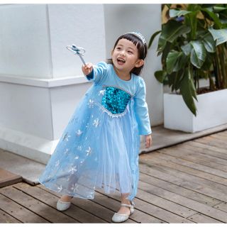 アナと雪の女王 - 新品 110 ハロウィン キッズ ドレス 仮装 アナ雪