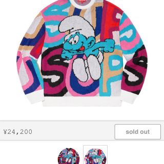 シュプリーム(Supreme)のsupreme smurf セーター　Lサイズ(ニット/セーター)