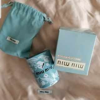 ミュウミュウ(miumiu)のmiu miuミュウミュウ/非売品キャンドルホルダー/小物入れ/袋付き未使用(香水(女性用))