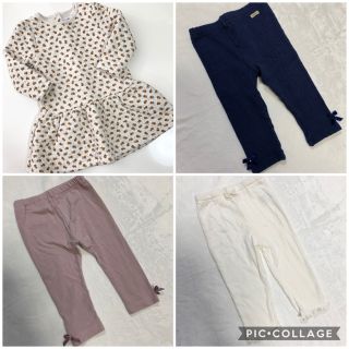 プチバトー(PETIT BATEAU)のdafu様専用♡7点お纏め　プチバトーワンピース12m・スカッツ・レギンス80(ワンピース)