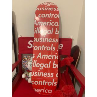 シュプリーム(Supreme)の新品　supreme skate deck illegal business 赤(スケートボード)