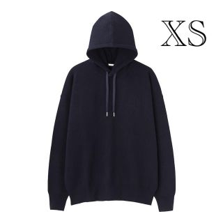 ジーユー(GU)のGU/ジーユー スウェットライクフーディセーター パーカー ネイビー 紺 XS(パーカー)