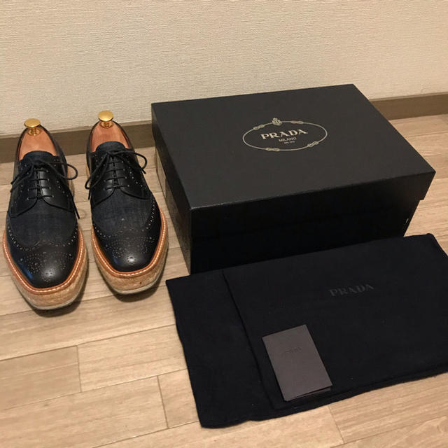 prada 14ss エスパドリーユ　デニム  ネイビー  5.5 2