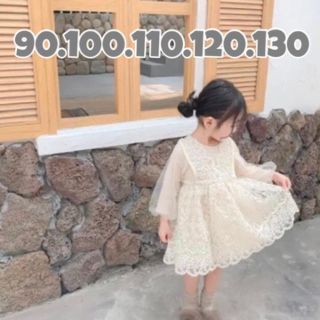 韓国子供服 レースワンピース(ワンピース)