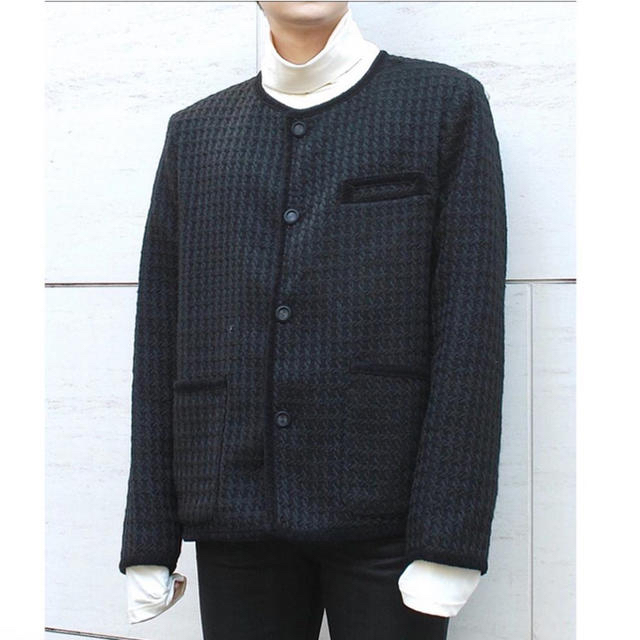 ノーカラージャケット Astral  tweed  jacket