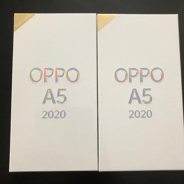 ColorOS601重量OPPO A5 2020  ブルーとグリーンの2台セット　未開封新品
