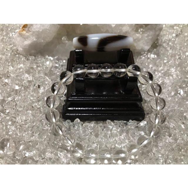 ☆希少☆ 白 白蛇天珠 8㎜水晶玉 天珠ブレスレット 熱い販売 10290円