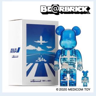 メディコムトイ(MEDICOM TOY)のBE@RBRICK for ANA ブルースカイ 100％ ＆ 400％ ３体(その他)